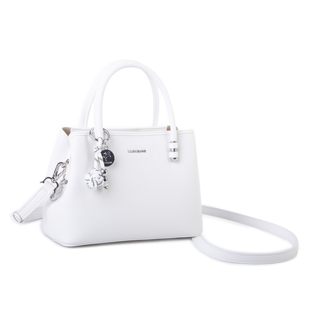 Nas Bag Premium 2li set Çanta El Omuz ve Çapraz Çanta Cüzdan Beyaz