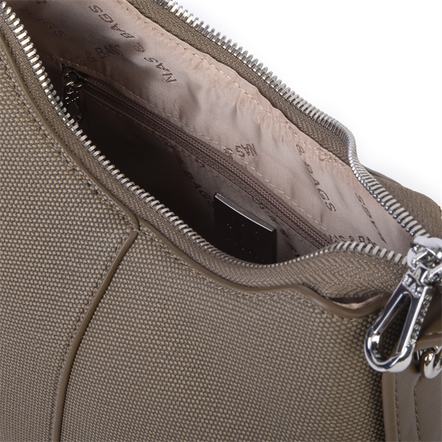 Nas Bag Premium 2li Set Kadın El Omuz ve Postacı Çantası ile Cüzdan Set Yeşil