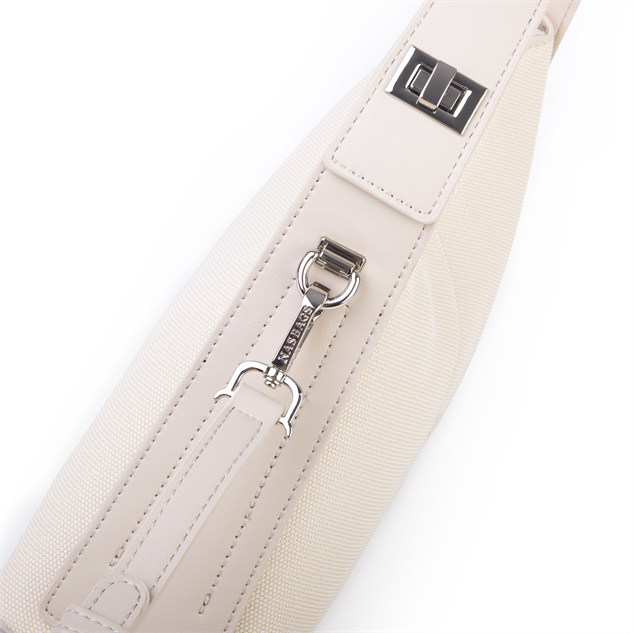 Nas Bag Premium 2li Set Kadın El Omuz ve Postacı Çantası ile Cüzdan Set Krem