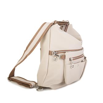 Nas Bag Sırt Çantası ve Omuz Çantası Dönüştürülebilir Tasarımlı Ürün Mini Ayrılabilir  Çapraz Çantalı Kum  Taba Buzzy  (33x33 cm Ebatındadır)