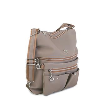 Nas Bag Sırt Çantası ve Omuz Çantası Dönüştürülebilir Tasarımlı Ürün Mini Ayrılabilir  Çapraz Çantalı   Vizon Taba Buzzy  (33x33 cm Ebatındadır)