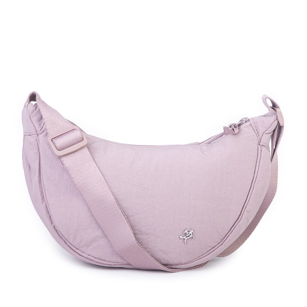 Nas Bag Ultra Hafif Kadın Spor Günlük Nas Bag Minimalist Günlük Ayarlanabilir Askılı Mini Hobo Çanta (en 25 cm ;boy 22 cm ) Pudra