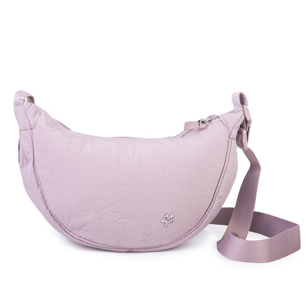 Nas Bag Ultra Hafif Kadın Spor Günlük Nas Bag Minimalist Günlük Ayarlanabilir Askılı Mini Hobo Çanta (en 25 cm ;boy 22 cm ) Pudra