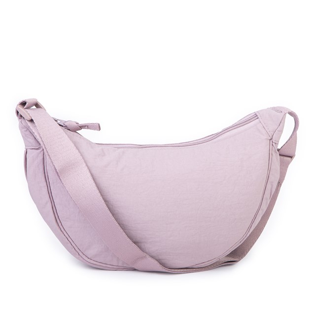 Nas Bag Ultra Hafif Kadın Spor Günlük Nas Bag Minimalist Günlük Ayarlanabilir Askılı Mini Hobo Çanta (en 25 cm ;boy 22 cm ) Pudra