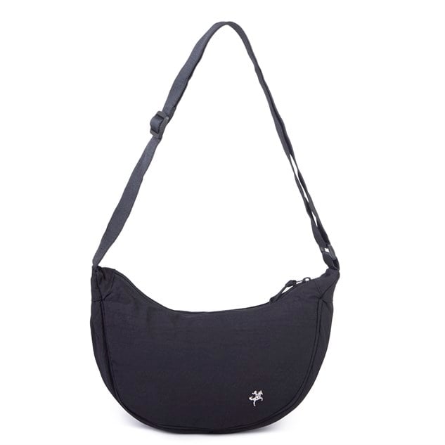 Nas Bag Ultra Hafif Kadın Spor Günlük Nas Bag Minimalist Günlük Ayarlanabilir Askılı Mini Hobo Çanta (en 25 cm ;boy 22 cm ) Siyah