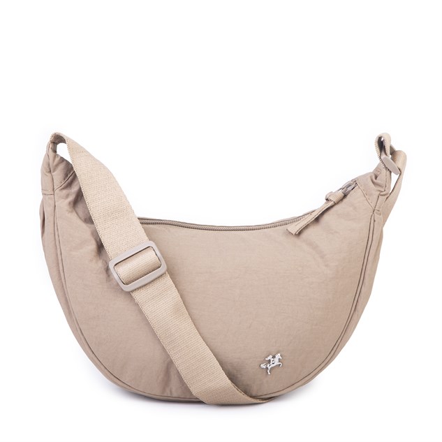 Nas Bag Ultra Hafif Kadın Spor Günlük Nas Bag Minimalist Günlük Ayarlanabilir Askılı Mini Hobo Çanta (en 25 cm ;boy 22 cm ) Vizon