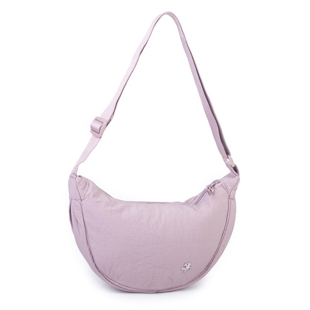 Nas Bag Ultra Hafif Kadın Spor Günlük Nas Bag Minimalist Günlük Ayarlanabilir Askılı Mini Hobo Çanta (en 25 cm ;boy 22 cm ) Pudra