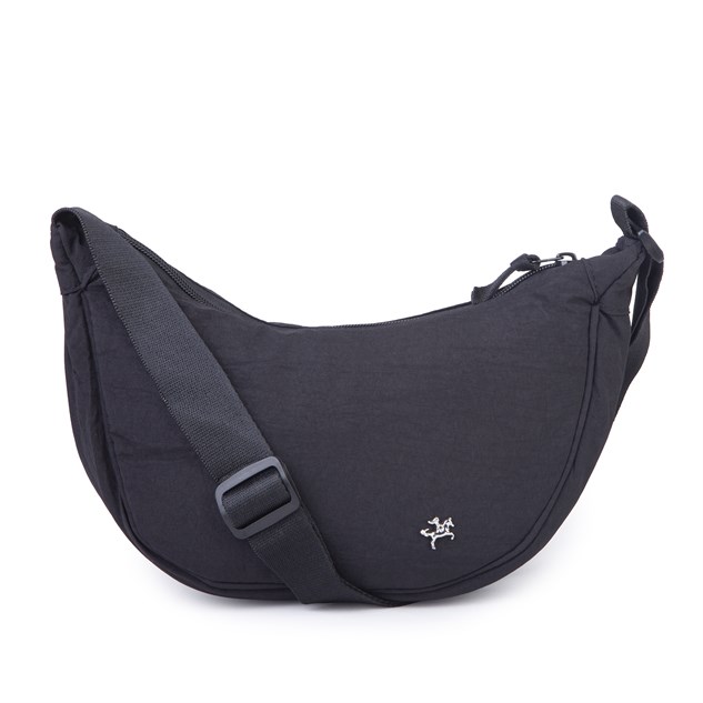 Nas Bag Ultra Hafif Kadın Spor Günlük Nas Bag Minimalist Günlük Ayarlanabilir Askılı Mini Hobo Çanta (en 25 cm ;boy 22 cm ) Siyah