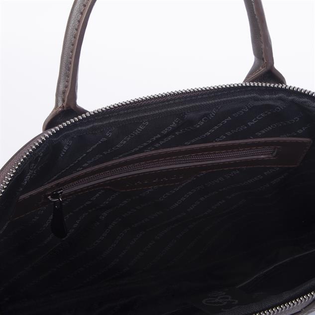 Nas Bag Unisex Business Bag Laptop ve Evrak Çantası El ve Çapraz Çanta Kahve  Belinda 