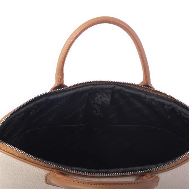 Nas Bag Unisex Business Bag Laptop ve Evrak Çantası El ve Çapraz Çanta Kum Taba Belinda 