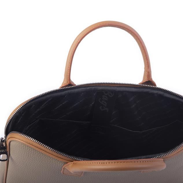 Nas Bag Unisex Business Bag Laptop ve Evrak Çantası El ve Çapraz Çanta Vizon Taba   Belinda 