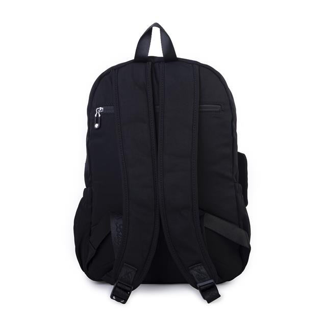 Nas Bag Unisex Büyük Boy Çok Gözlü Hafif Sırt Çantası Siyah