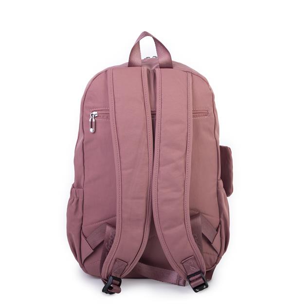 Nas Bag Unisex Büyük Boy Çok Gözlü Hafif Sırt Çantası Gül Kurusu
