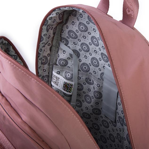 Nas Bag Unisex Büyük Boy Çok Gözlü Hafif Sırt Çantası Gül Kurusu