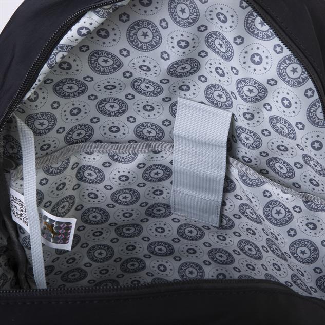 Nas Bag Unisex Büyük Boy Çok Gözlü Hafif Sırt Çantası Siyah