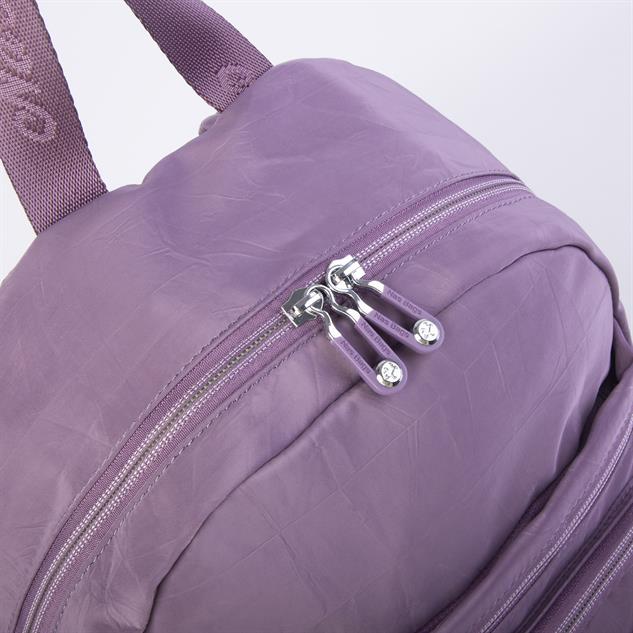 Nas Bag Unisex Büyük Boy Çok Gözlü Su Geçirmez Sırt Çantası Mor 