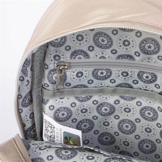 Nas Bag Unisex Büyük Boy Çok Gözlü Su Geçirmez Sırt Çantası Vizon 