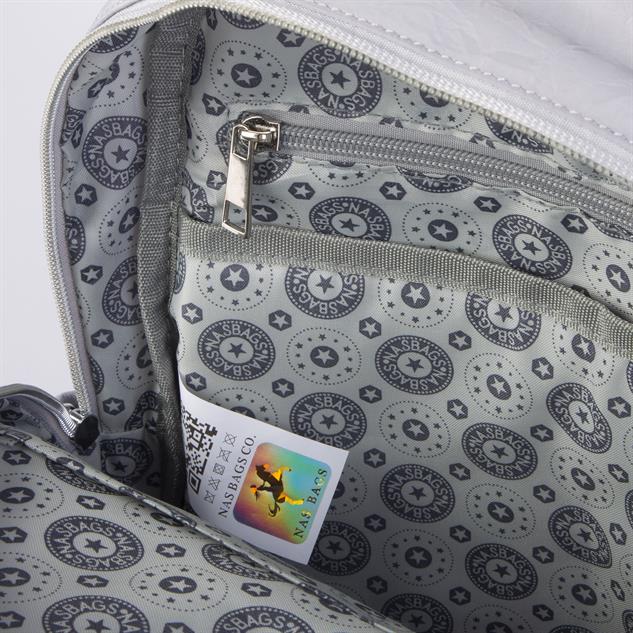Nas Bag Unisex Büyük Boy Çok Gözlü Su Geçirmez Sırt Çantası Gri
