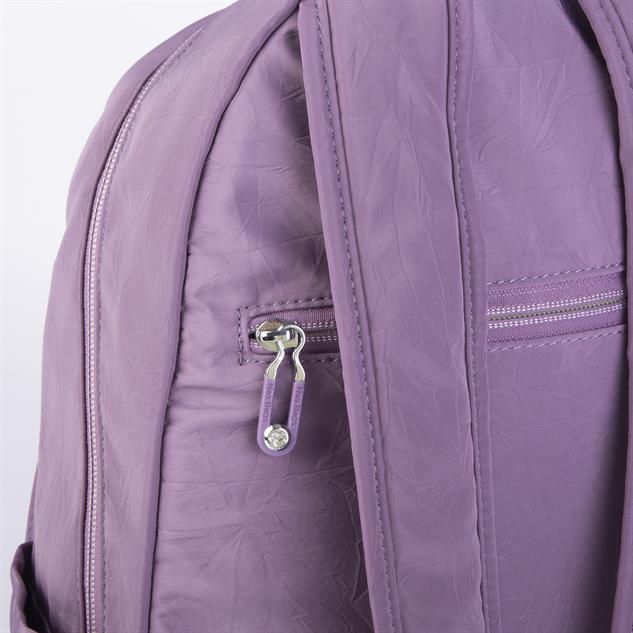 Nas Bag Unisex Büyük Boy Çok Gözlü Su Geçirmez Sırt Çantası Mor 