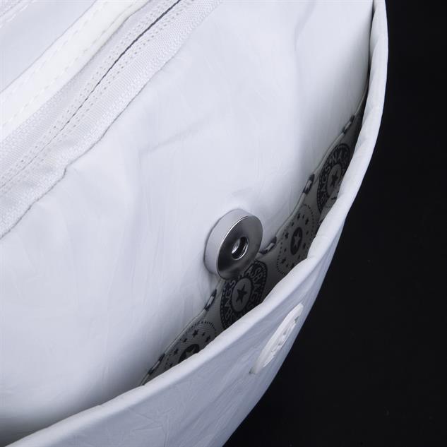Nas Bag Unisex Büyük Boy Çok Gözlü Su Geçirmez Sırt Çantası Beyaz
