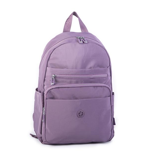 Nas Bag Unisex Büyük Boy Çok Gözlü Su Geçirmez Sırt Çantası Mor 