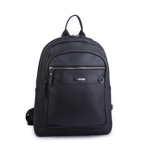 Nas Bag Unisex Büyük Boy Sırt Çantası Tablet Koruma Tasarımı Siyah Belinda