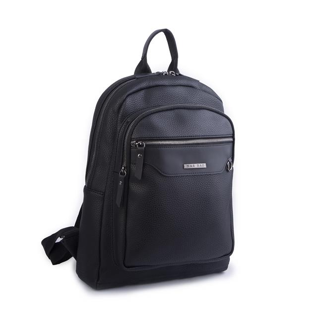 Nas Bag Unisex Büyük Boy Sırt Çantası Tablet Koruma Tasarımı Siyah Belinda
