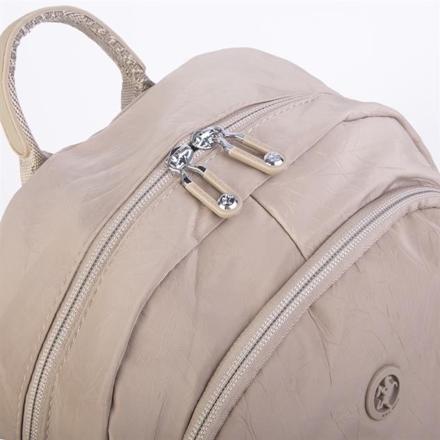 Nas Bag Unisex Büyük Boy Su Geçirmez Çok Gözlü Extra Hafif Sportif Sırt Çantası Vizon 