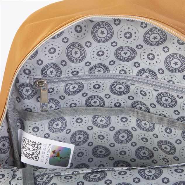 Nas Bag Unisex Büyük Boy Su Geçirmez Çok Gözlü Extra Hafif Sportif Sırt Çantası Hardal 