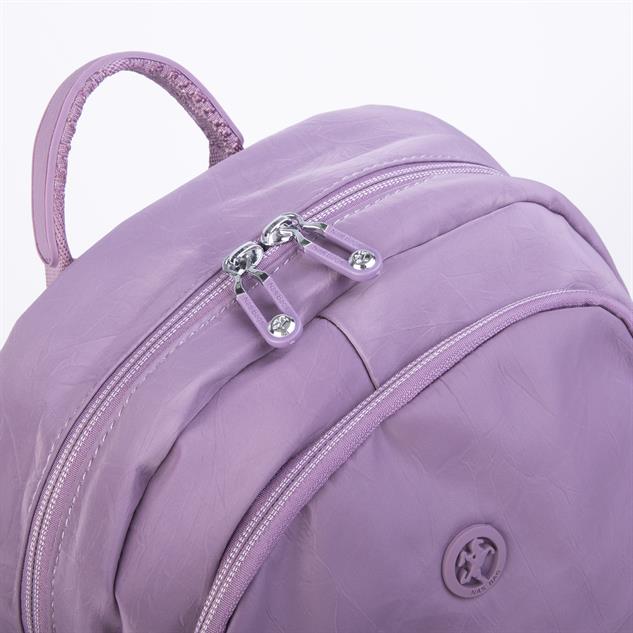Nas Bag Unisex Büyük Boy Su Geçirmez Çok Gözlü Extra Hafif Sportif Sırt Çantası Mor