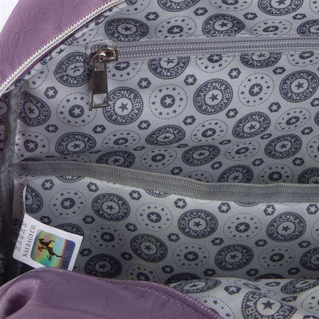Nas Bag Unisex Büyük Boy Su Geçirmez (waterproof) Hafif Sırt Çantası Çok Gözlü Mor 
