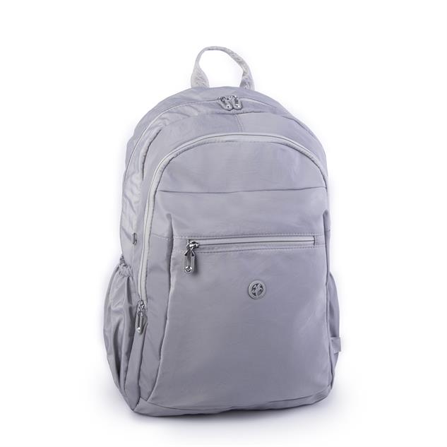 Nas Bag Unisex Büyük Boy Su Geçirmez (waterproof) Hafif Sırt Çantası Çok Gözlü Gri