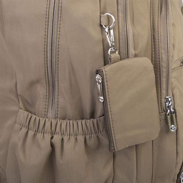 Nas Bag Unisex Hafif Büyük Boy Okul Çantası ve Spor Çantası Çok Gözlü Haki