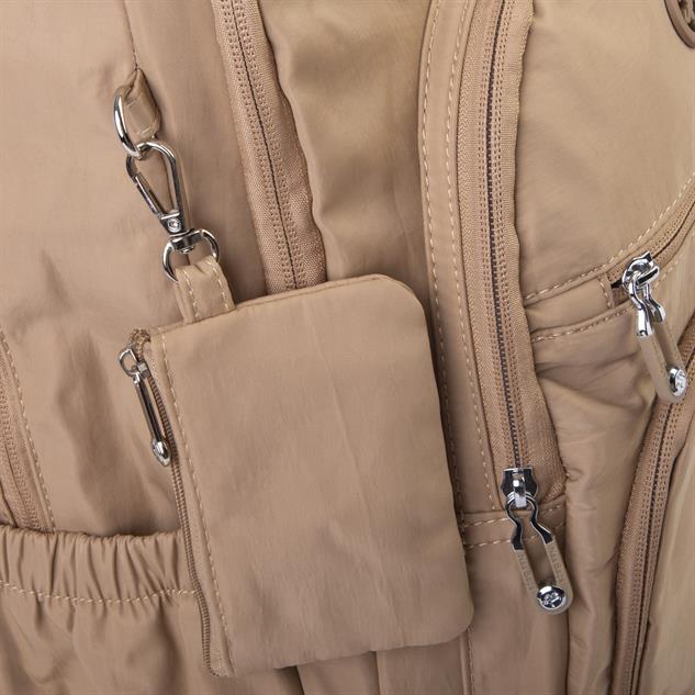 Nas Bag Unisex Hafif Büyük Boy Okul Çantası ve Spor Çantası Çok Gözlü Kum