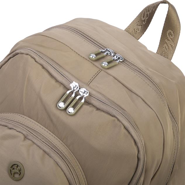 Nas Bag Unisex Hafif Büyük Boy Okul Çantası ve Spor Çantası Çok Gözlü Haki