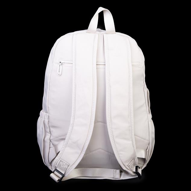 Nas Bag Unisex Hafif Büyük Boy Okul Çantası ve Spor Çantası Çok Gözlü Bej 