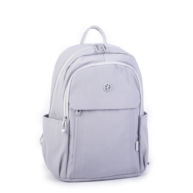 Nas Bag Unisex Su Geçirmez Çok Gözlü Extra Hafif Sportif Sırt Çantası Gri