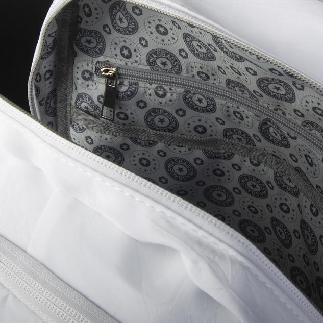 Nas Bag Unisex Su Geçirmez Çok Gözlü Extra Hafif Sportif Sırt Çantası Beyaz 