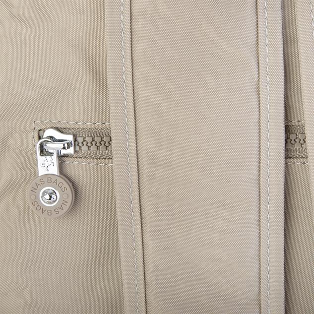 Nas Bag Unisex Su İtici Özellik Kazandırılmış Çok Gözlü Büyük Boy Sırt Çantası Vizon