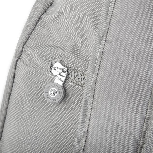 Nas Bag Unisex Su İtici Özellik Kazandırılmış Çok Gözlü Büyük Boy Sırt Çantası Açık Gri