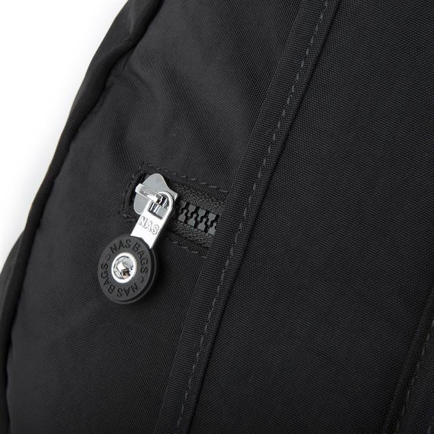 Nas Bag Unisex Su İtici Özellik Kazandırılmış Çok Gözlü Büyük Boy Sırt Çantası Siyah