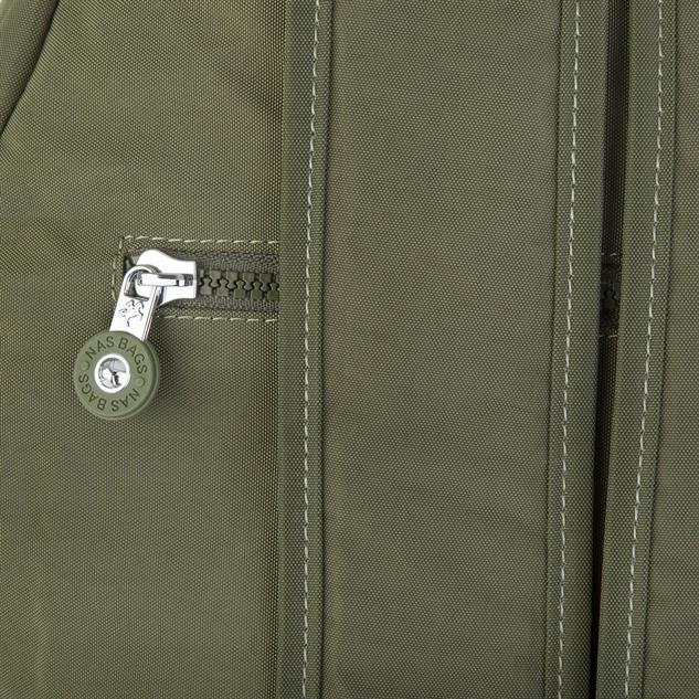 Nas Bag Unisex Su İtici Özellik Kazandırılmış Çok Gözlü Büyük Boy Sırt Çantası Koyu Yeşil