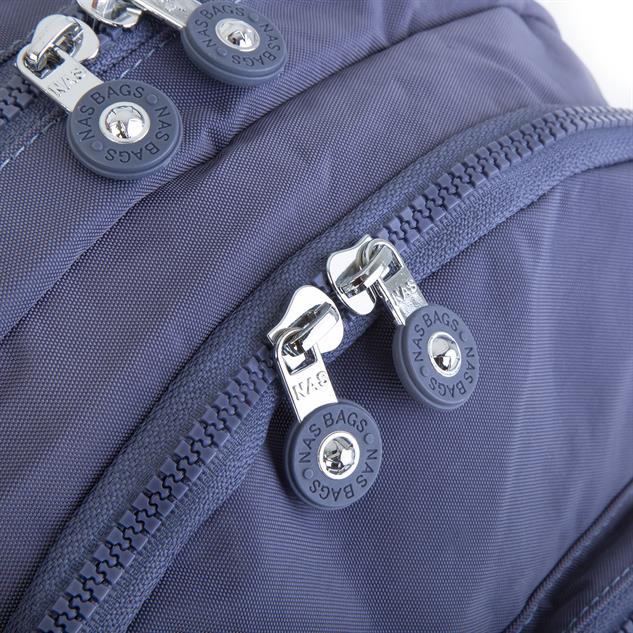 Nas Bag Unisex Su İtici Özellik Kazandırılmış Çok Gözlü Büyük Boy Sırt Çantası Füme 
