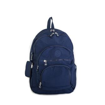 Nas Bag Unisex Su İtici Özellik Kazandırılmış Çok Gözlü Büyük Boy Sırt Çantası Lacivert 
