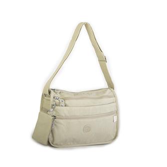 Nas Bag Unisex Zararlı Kimyasal İçermeyen Su İtici Özellikte Çapraz Çanta Bej