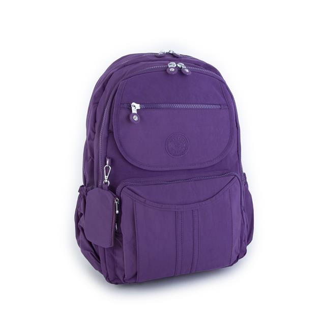 Nas Bag Unisex Zararlı Kimyasal İçermeyen Waterproof Sırt Çantası Mor