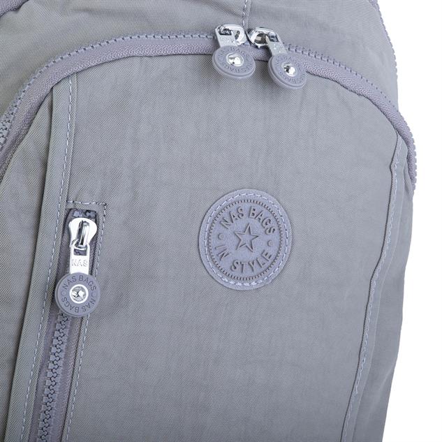 Nas Bag Unisex Zararlı Kimyasal İçermeyen Waterproof Sırt Çantası Açık Gri
