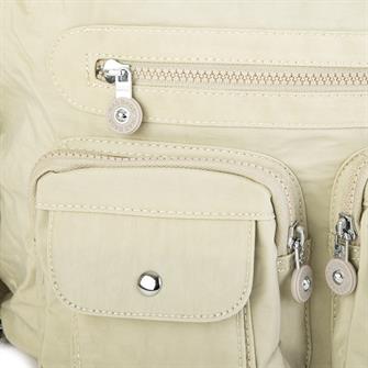 Nas Bag Unisex Zararlı Kimyasal İçermeyen Su İtici Özelliğe Sahip Omuz ve Sırt Çantası Dönüştürülebilir Tasarım  Bej 
