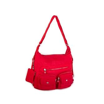 Nas Bag Unisex Zararlı Kimyasal İçermeyen Su İtici Özelliğe Sahip Omuz ve Sırt Çantası Dönüştürülebilir Tasarım  Kırmızı