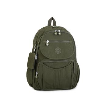 Nas Bag Unisex Zararlı Kimyasal İçermeyen Waterproof Sırt Çantası Koyu Yeşil
